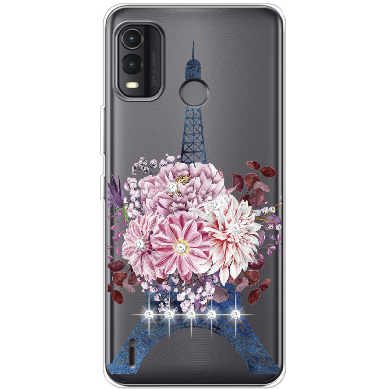 Чехол со стразами Nokia G11 Plus Eiffel Tower