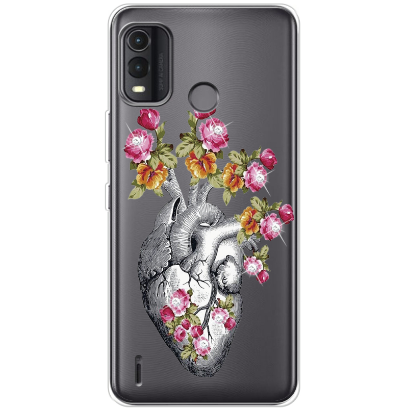 Чехол со стразами Nokia G11 Plus Heart