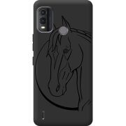 Черный чехол BoxFace Nokia G11 Plus Horse