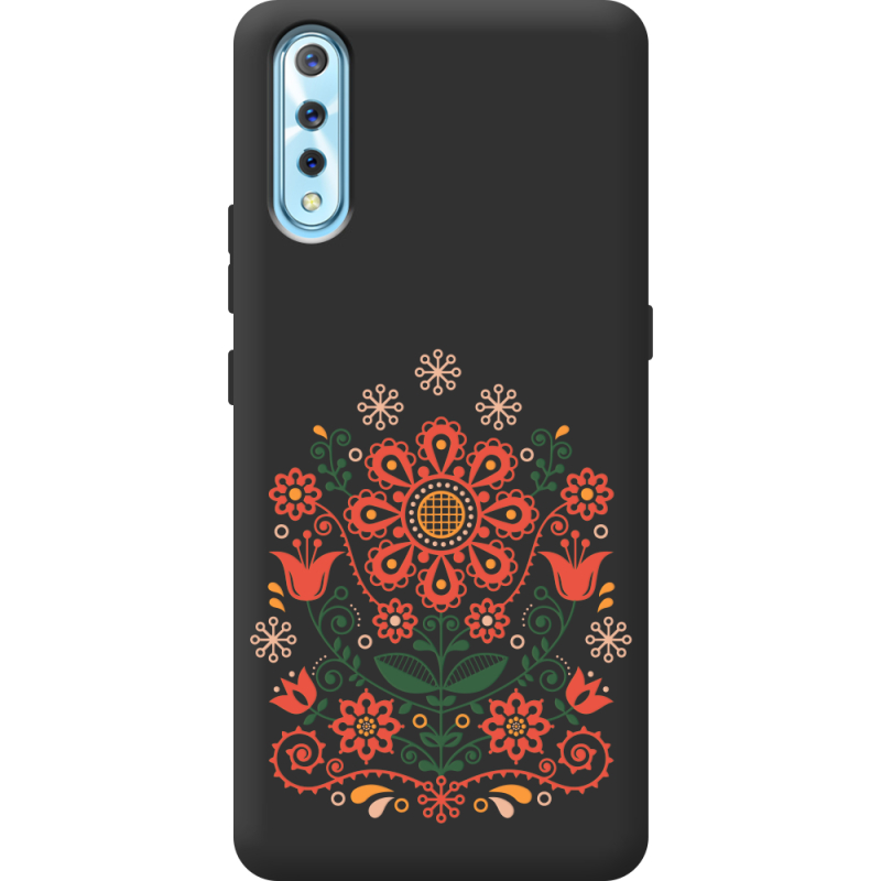 Черный чехол BoxFace Vivo V17 Neo Ukrainian Ornament