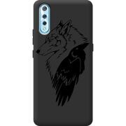 Черный чехол BoxFace Vivo V17 Neo Wolf and Raven