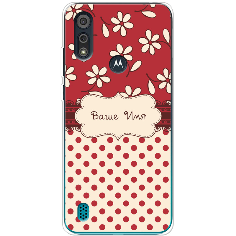 Чехол BoxFace Motorola E6i Именной Polka Dots