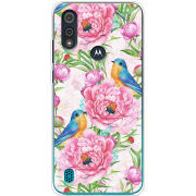 Чехол BoxFace Motorola E6i Birds and Flowers