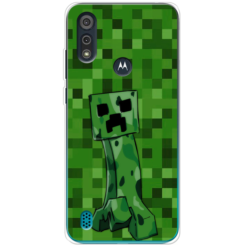 Чехол BoxFace Motorola E6i Minecraft Creeper