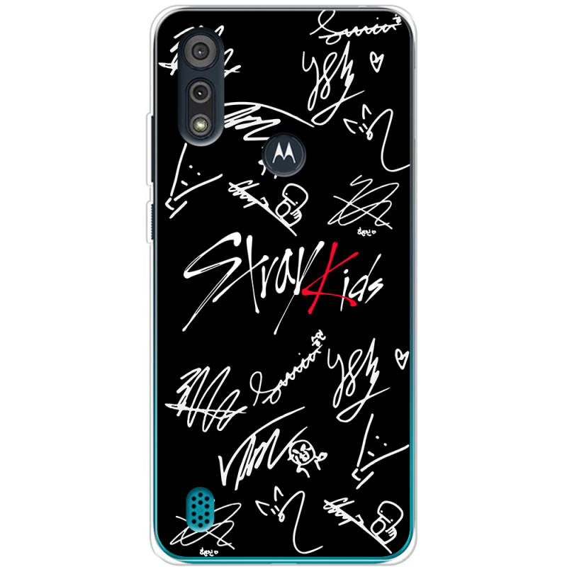 Чехол BoxFace Motorola E6i Stray Kids автограф