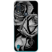 Чехол BoxFace Motorola E6i Black and White Roses