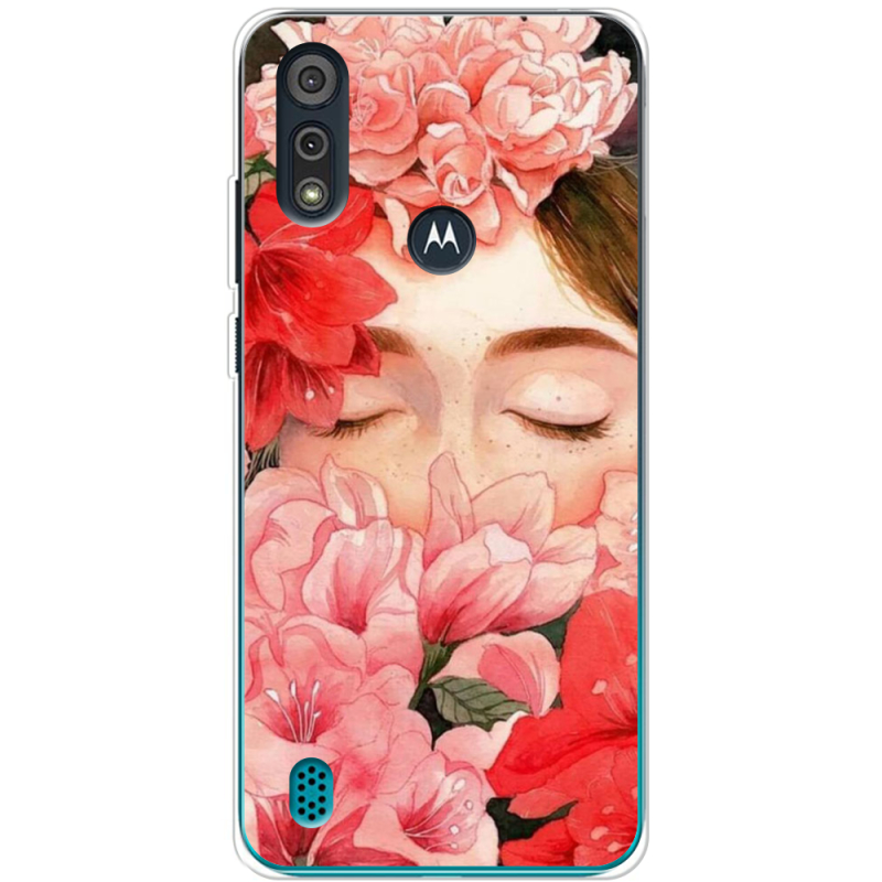 Чехол BoxFace Motorola E6i Girl in Flowers