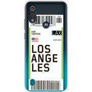 Прозрачный чехол BoxFace Motorola E6i Ticket Los Angeles