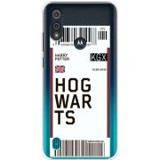 Прозрачный чехол BoxFace Motorola E6i Ticket Hogwarts