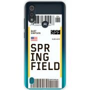 Прозрачный чехол BoxFace Motorola E6i Ticket Springfield