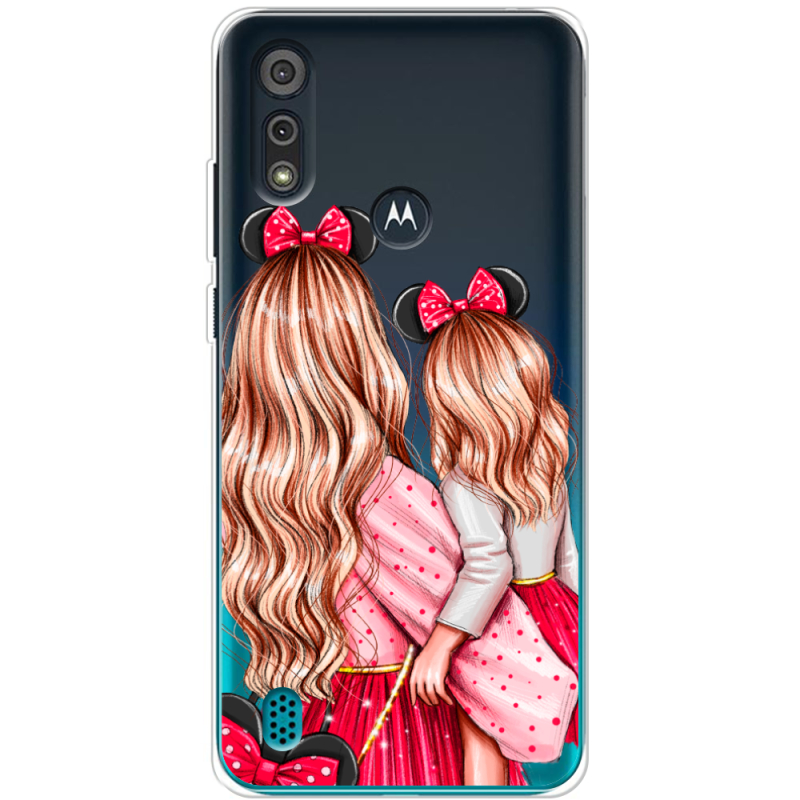 Прозрачный чехол BoxFace Motorola E6i Mouse Girls