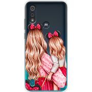 Прозрачный чехол BoxFace Motorola E6i Mouse Girls