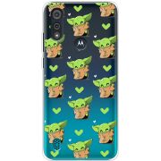 Прозрачный чехол BoxFace Motorola E6i Pattern Baby Yoda