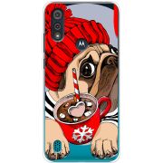 Прозрачный чехол BoxFace Motorola E6i Winter Puggy