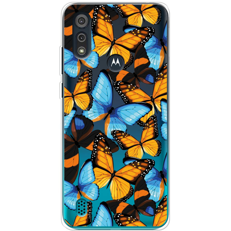 Прозрачный чехол BoxFace Motorola E6i Butterfly Morpho