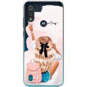 Прозрачный чехол BoxFace Motorola E6i Travel Girl