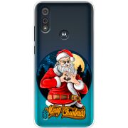 Прозрачный чехол BoxFace Motorola E6i Cool Santa