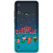 Прозрачный чехол BoxFace Motorola E6i Merry Christmas