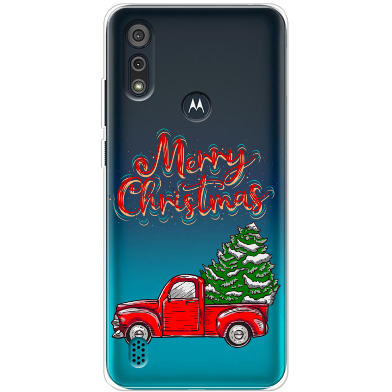 Прозрачный чехол BoxFace Motorola E6i Holiday Car