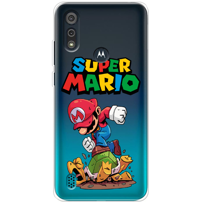 Прозрачный чехол BoxFace Motorola E6i Super Mario