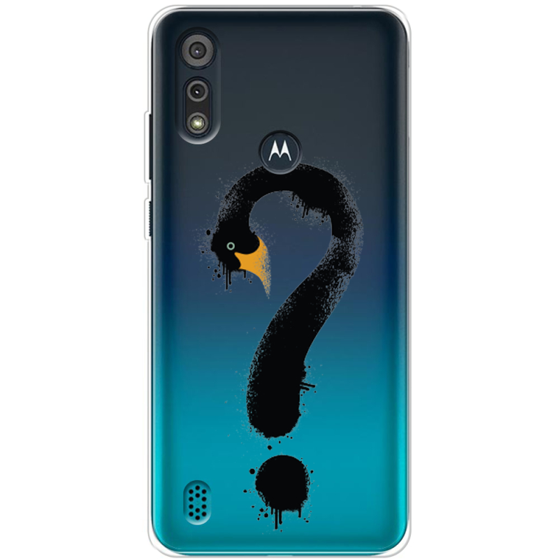Прозрачный чехол BoxFace Motorola E6i Swan question