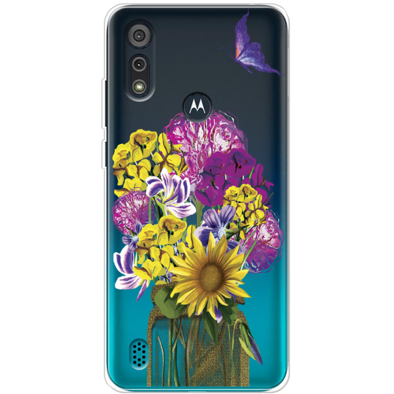 Прозрачный чехол BoxFace Motorola E6i My Bouquet