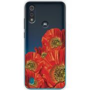 Прозрачный чехол BoxFace Motorola E6i Red Poppies