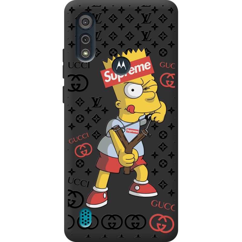 Черный чехол BoxFace Motorola E6i Yellow Fun