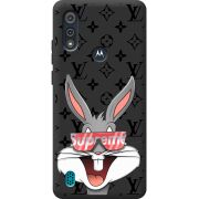 Черный чехол BoxFace Motorola E6i looney bunny