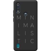 Черный чехол BoxFace Motorola E6i Minimalistic