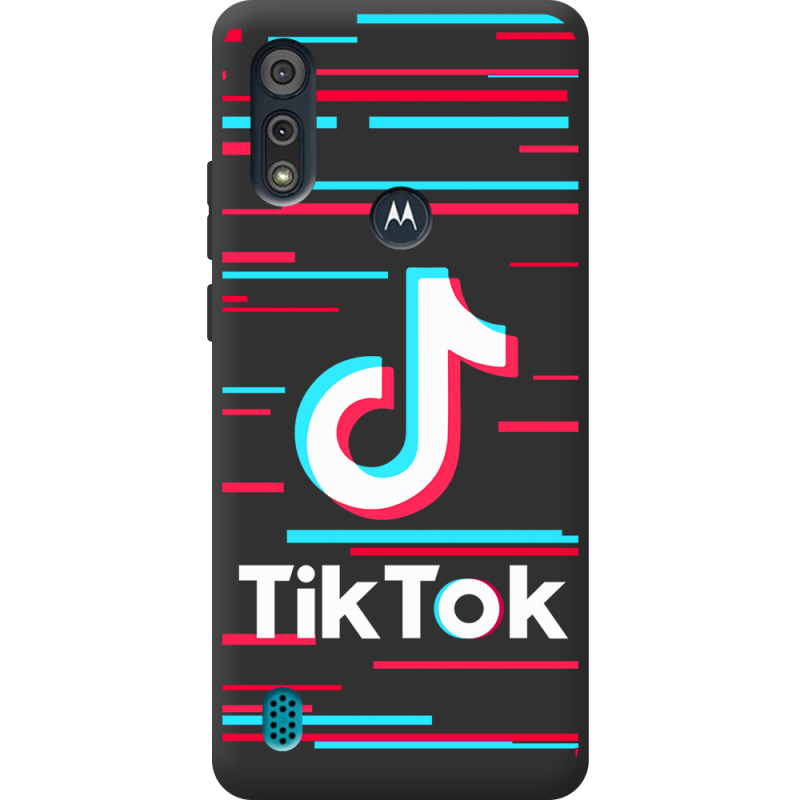 Черный чехол BoxFace Motorola E6i Tik Tok