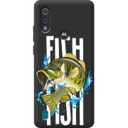 Черный чехол BoxFace Motorola E6i Fish