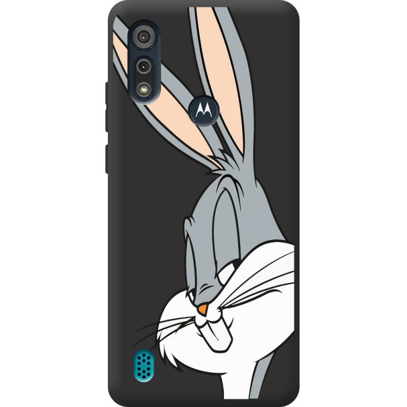 Черный чехол BoxFace Motorola E6i Lucky Rabbit