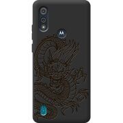 Черный чехол BoxFace Motorola E6i Chinese Dragon