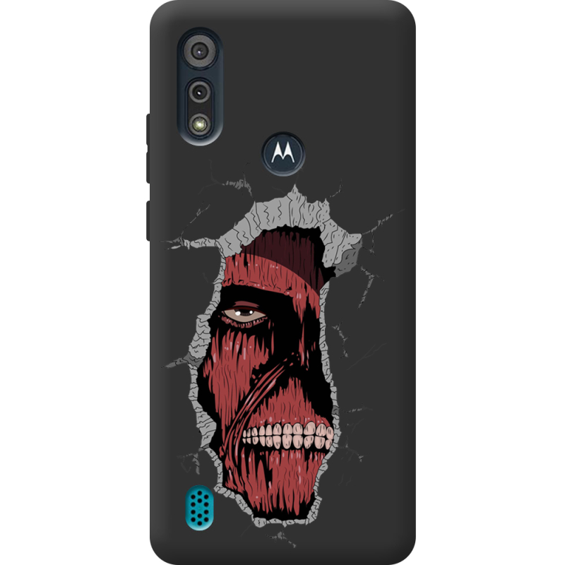 Черный чехол BoxFace Motorola E6i Нападение на Титана