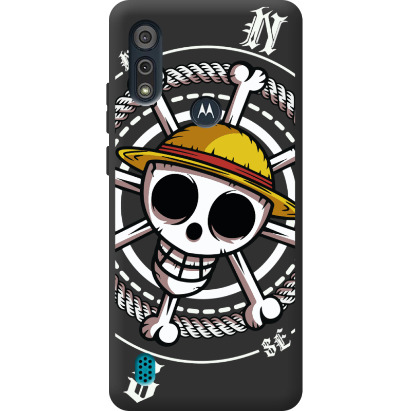 Черный чехол BoxFace Motorola E6i One Piece Компас