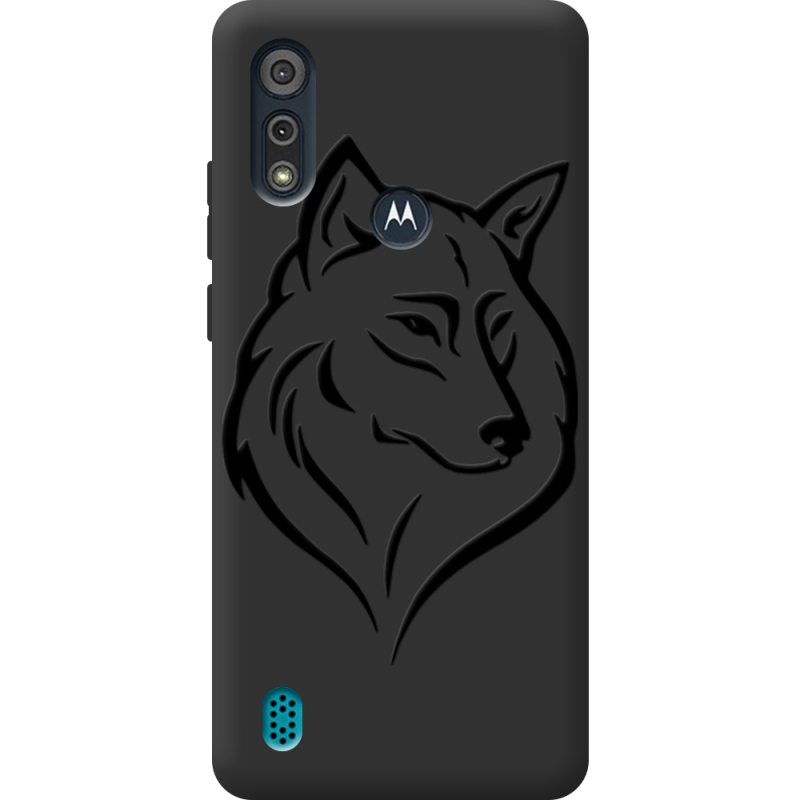 Черный чехол BoxFace Motorola E6i Wolf