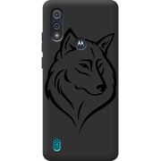 Черный чехол BoxFace Motorola E6i Wolf