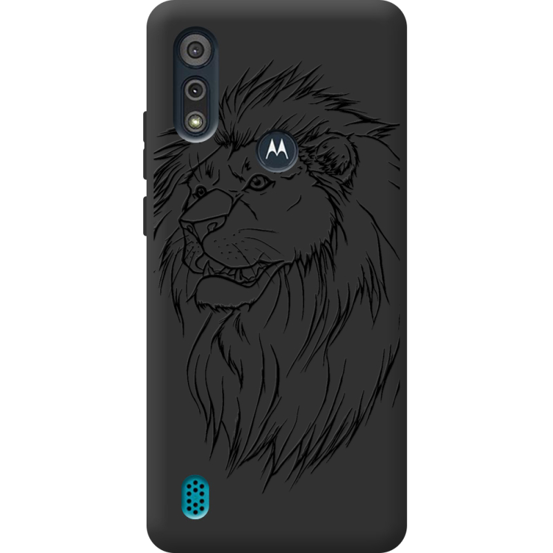 Черный чехол BoxFace Motorola E6i Lion