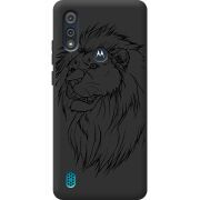 Черный чехол BoxFace Motorola E6i Lion