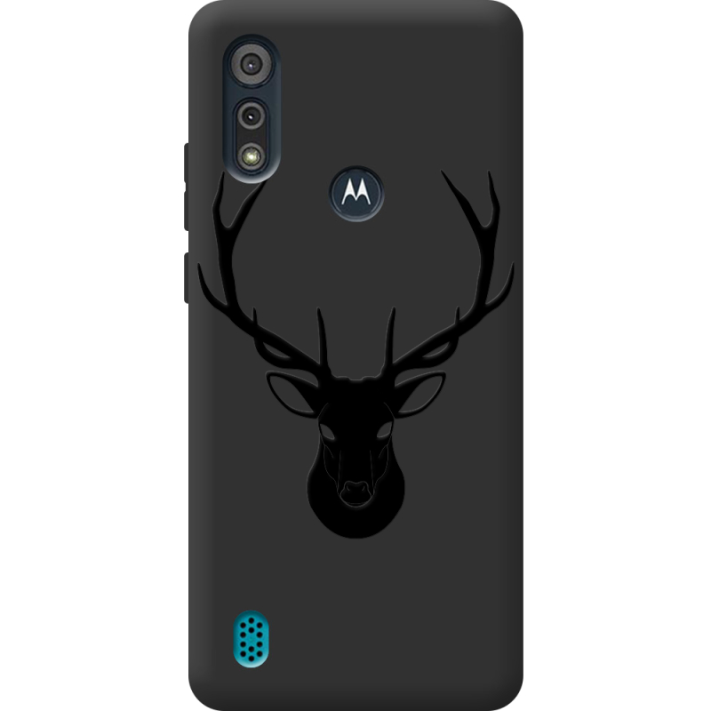 Черный чехол BoxFace Motorola E6i Deer