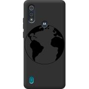 Черный чехол BoxFace Motorola E6i Earth