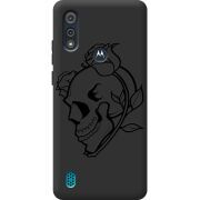 Черный чехол BoxFace Motorola E6i Skull and Roses