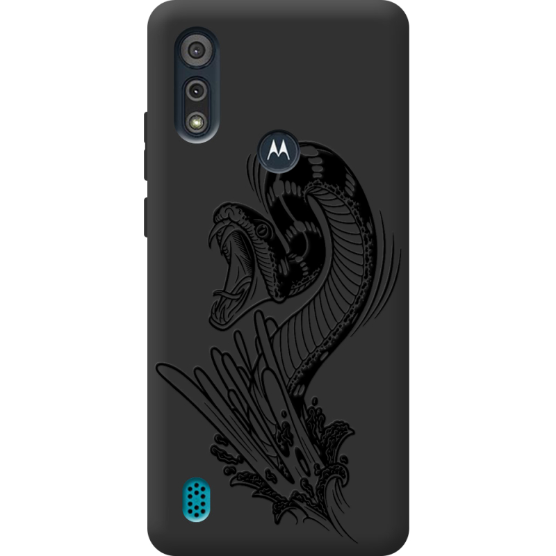 Черный чехол BoxFace Motorola E6i Snake