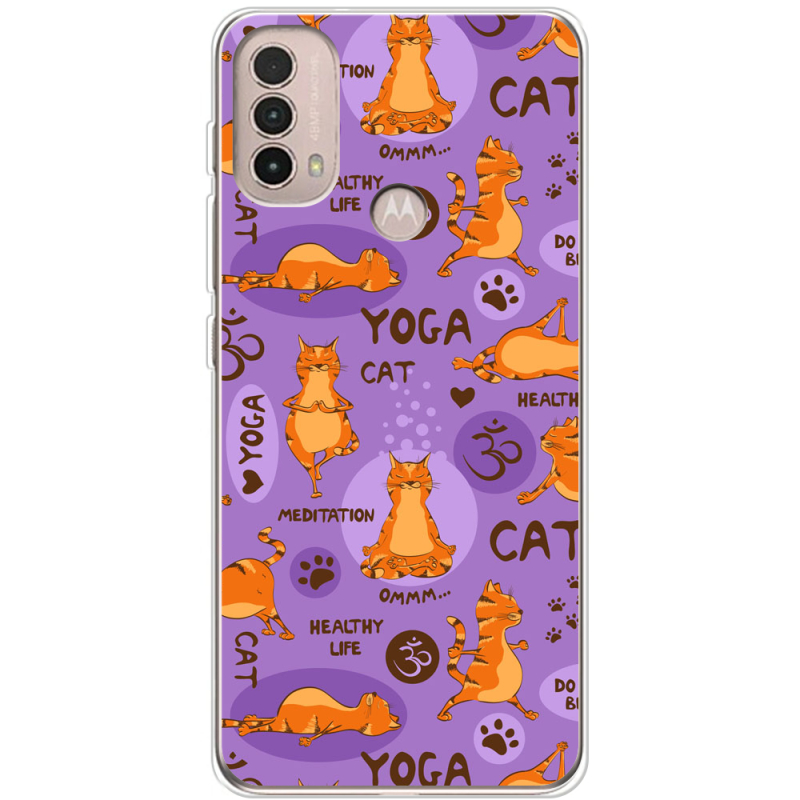 Чехол BoxFace Motorola E40 Yoga Cat