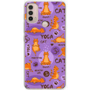 Чехол BoxFace Motorola E40 Yoga Cat