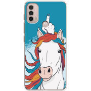 Чехол BoxFace Motorola E40 Fuck Unicorn