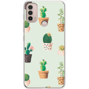 Чехол BoxFace Motorola E40 L-green Cacti