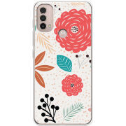 Чехол BoxFace Motorola E40 Line Flowers