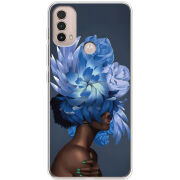 Чехол BoxFace Motorola E40 Exquisite Blue Flowers